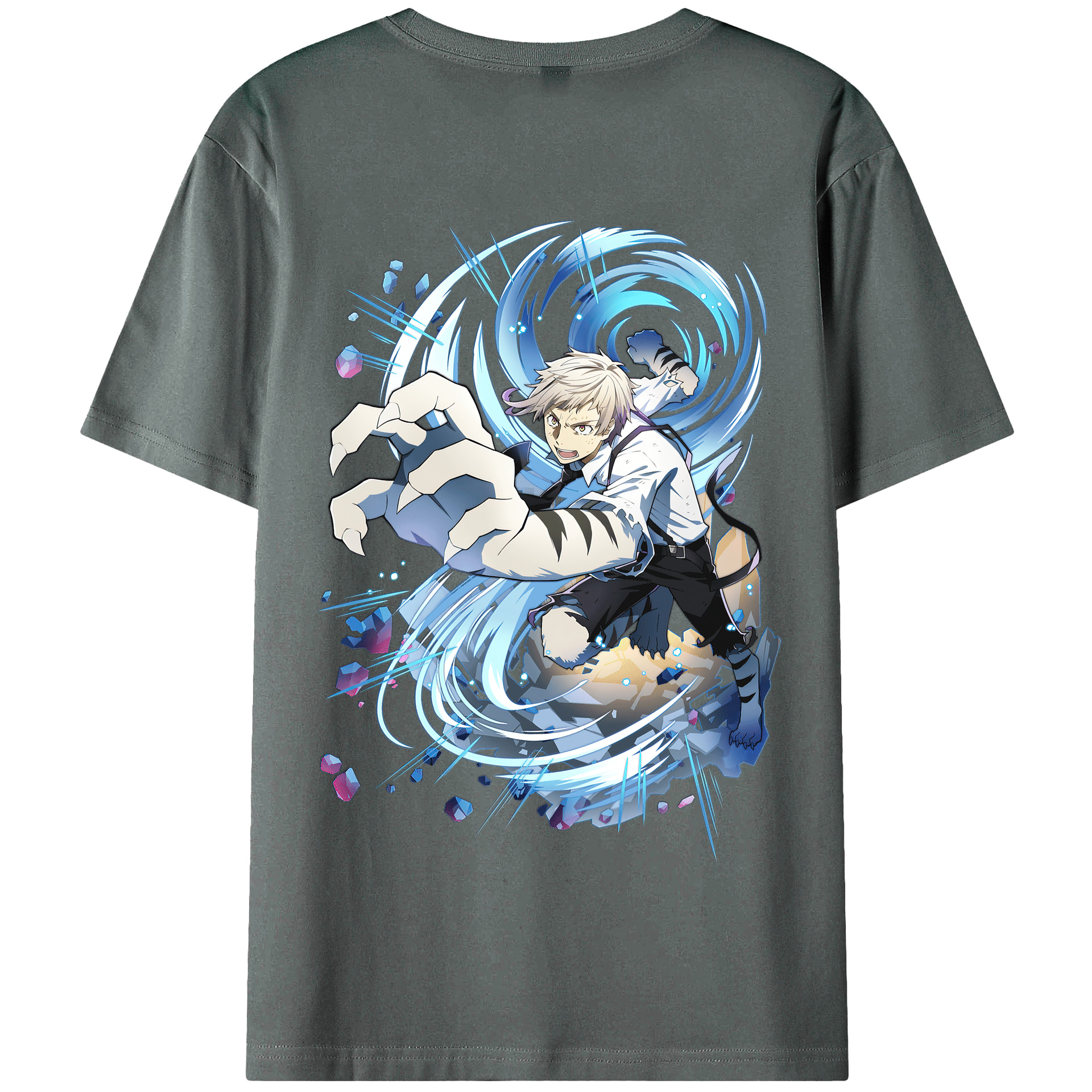 （画像用） 文豪ストレイドッグス Bungo Stray Dogs 綿100％半袖Tシャツ（背面プリント）